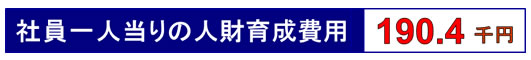 社員一人当りの人財育成の費用