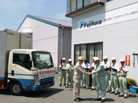 西日本電線から支援物資